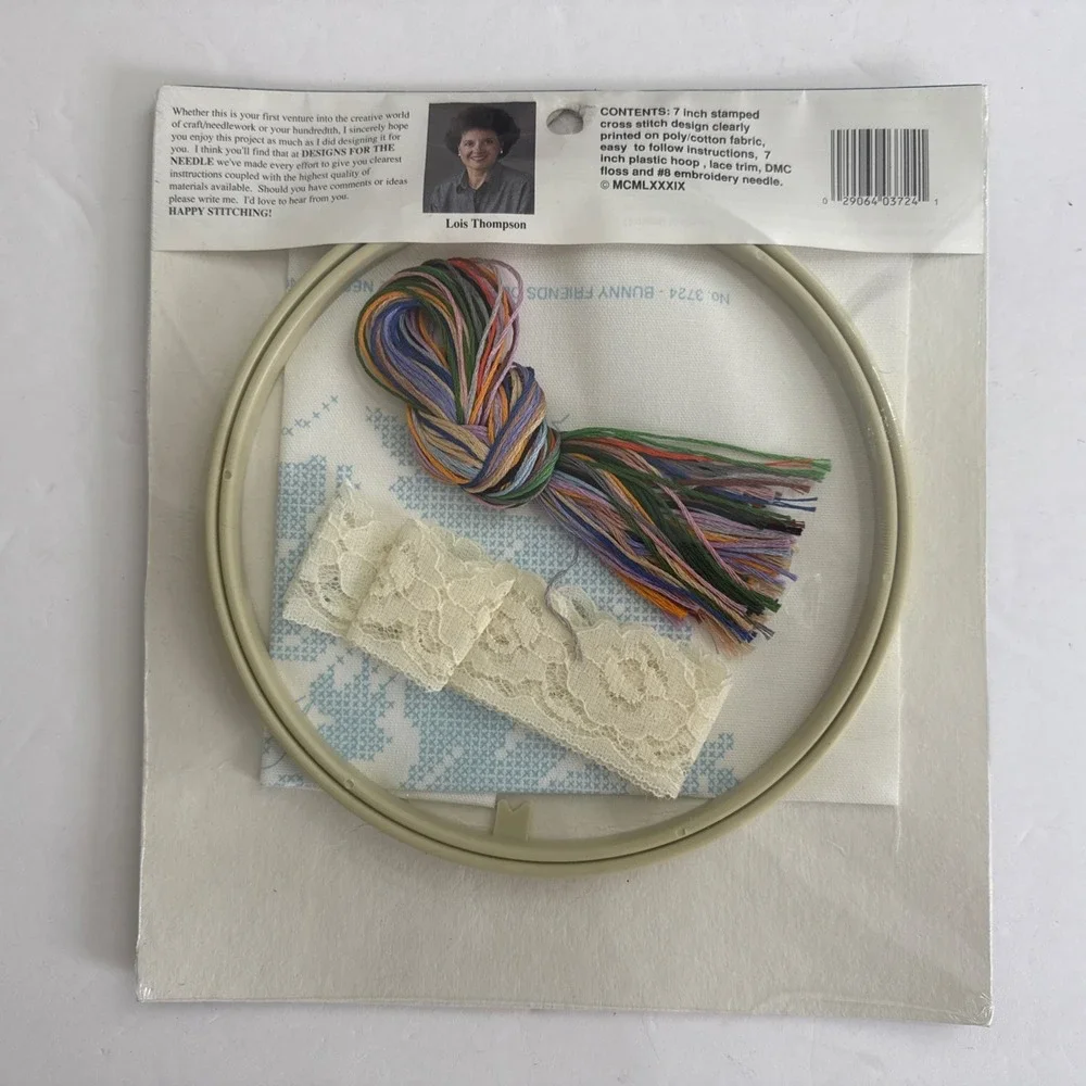 Easter Bunny Friends Stamped Cross Stitch Kit 3724 Designs For The Needle Lois T
